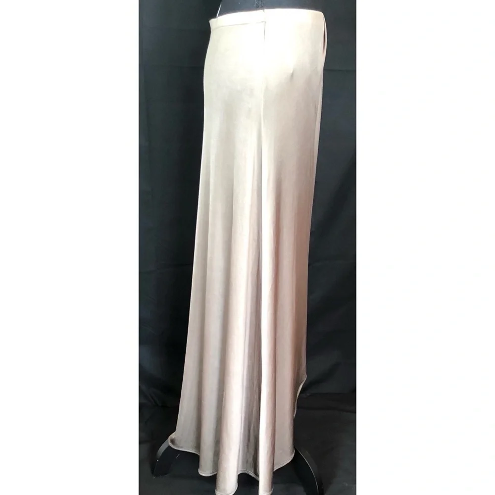 Free People Women’s Wrap Asymmetrical Army Green Maxi Skirt Fall Flow Size M NWT